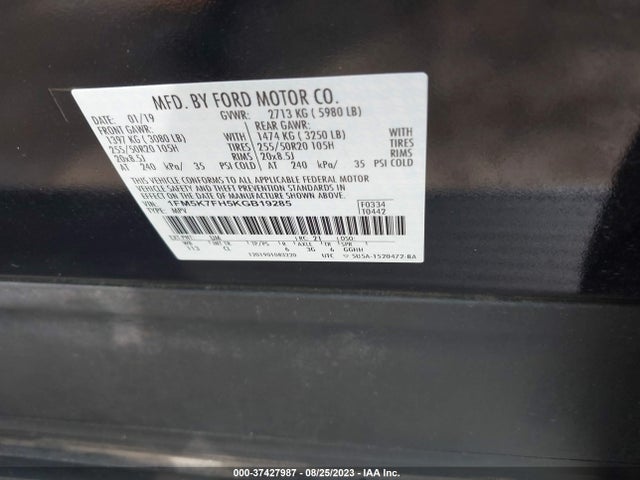 Ford Explorer Limited 2019 1FM5K7FH5KGB19285 Image 9