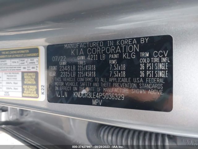 KNDCR3LE4P5036329 KIA Niro Ex Touring