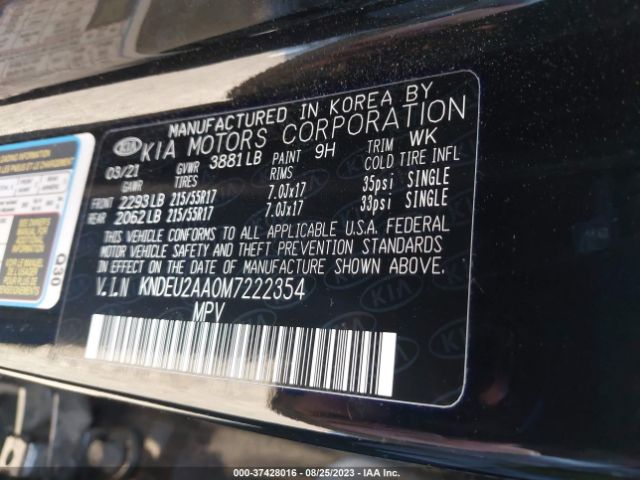 KNDEU2AA0M7222354 KIA SELTOS S
