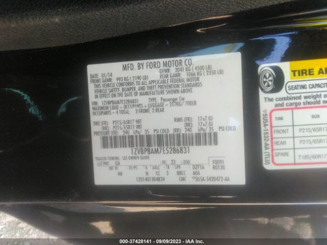 1ZVBP8AM7E5286831 Ford Mustang V6