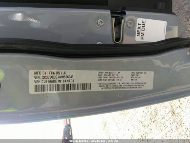 2C3CDXJG7MH506033 Dodge Charger Sxt