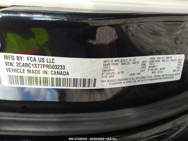 2C4RC1S77PR503233 Chrysler Pacifica Hybrid Limited