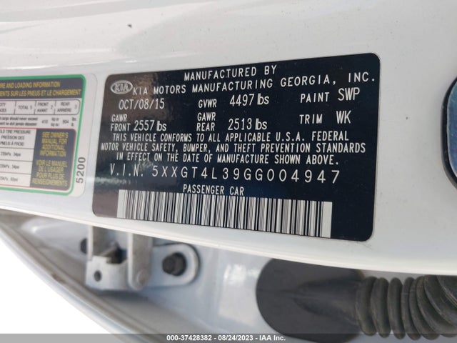 KIA Optima Lx 2016 5XXGT4L39GG004947 Image 14