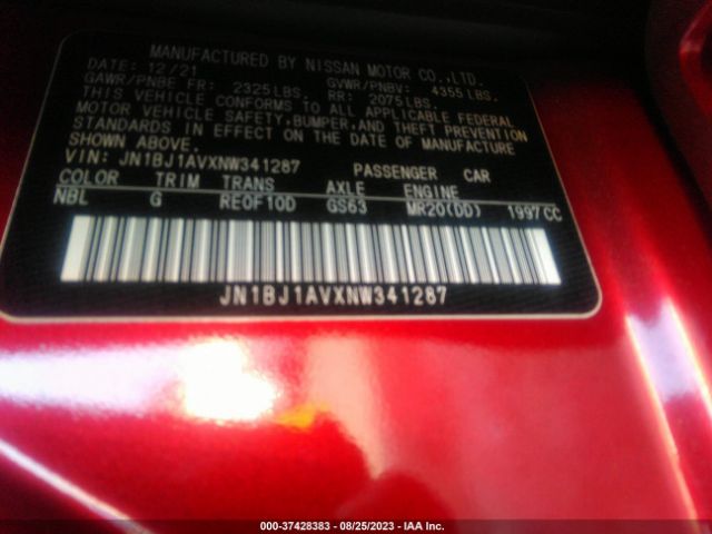 JN1BJ1AVXNW341287 Nissan Rogue Sport S