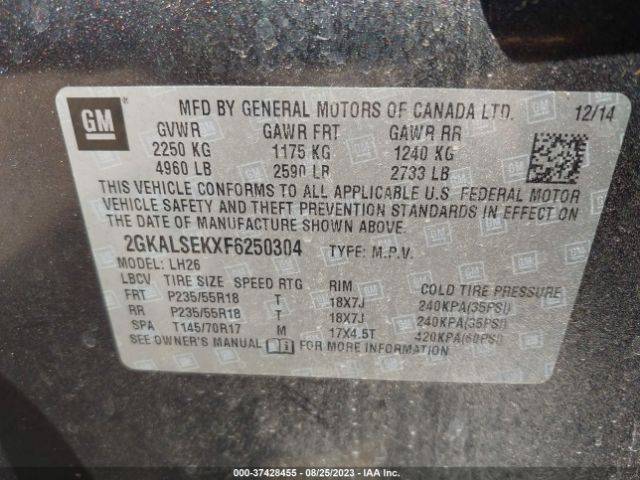 2GKALSEKXF6250304 GMC Terrain Slt