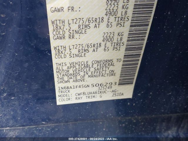 1N6BA1F45GN506293 Nissan Titan Xd Pro-4x