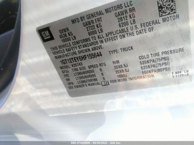 1GT12TEY6HF155644 GMC Sierra 2500hd Slt