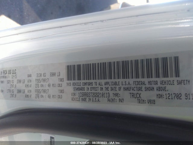 1C6RR6ST2GS210113 RAM 1500 Tradesman