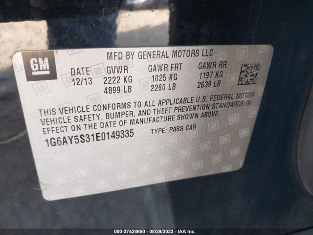 Cadillac Cts Performance 2014 1G6AY5S31E0149335 Image 9
