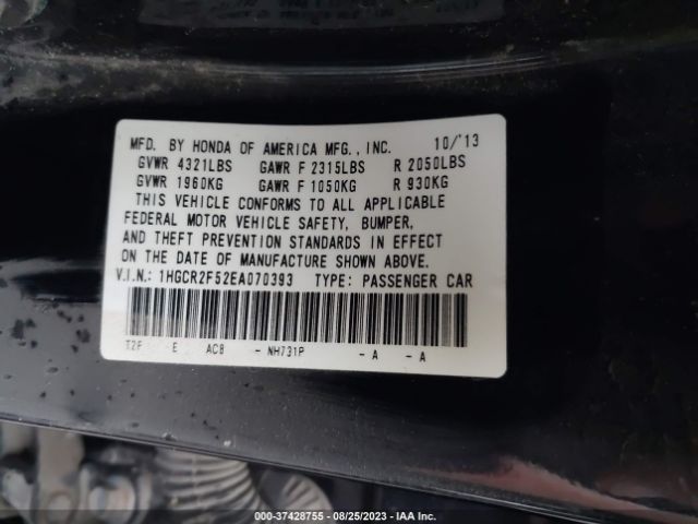 1HGCR2F52EA070393 Honda Accord Sport