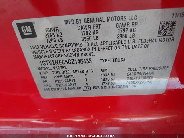 GMC Sierra 1500 Slt 2016 1GTV2NEC5GZ146433 Image 9