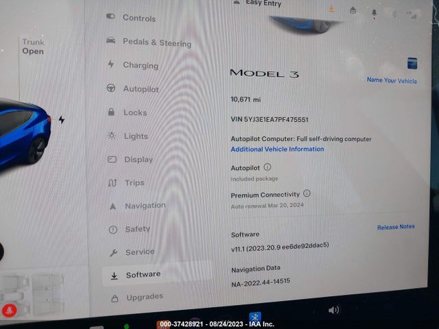 2023 Tesla 3, VIN: 5YJ3E1EA7PF475551