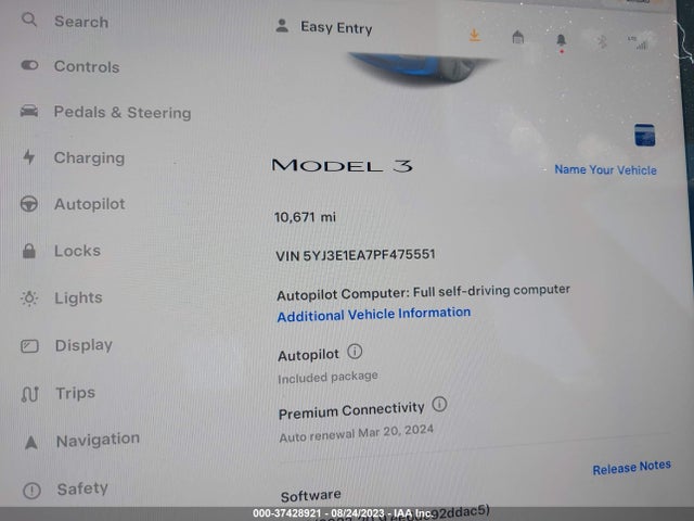 2023 Tesla 3, VIN: 5YJ3E1EA7PF475551