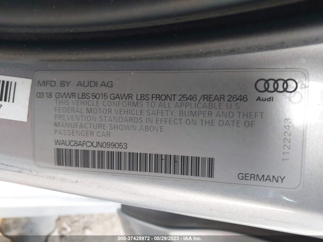 WAUC8AFCXJN099053 Audi A6 2.0t Premium/2.0t Sport