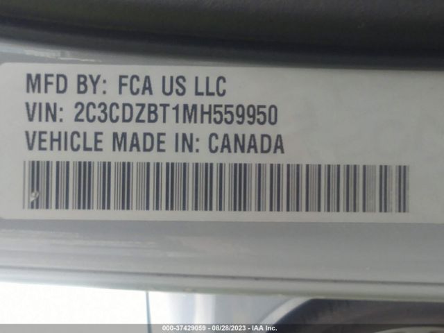 2C3CDZBT1MH559950 Dodge Challenger R/t