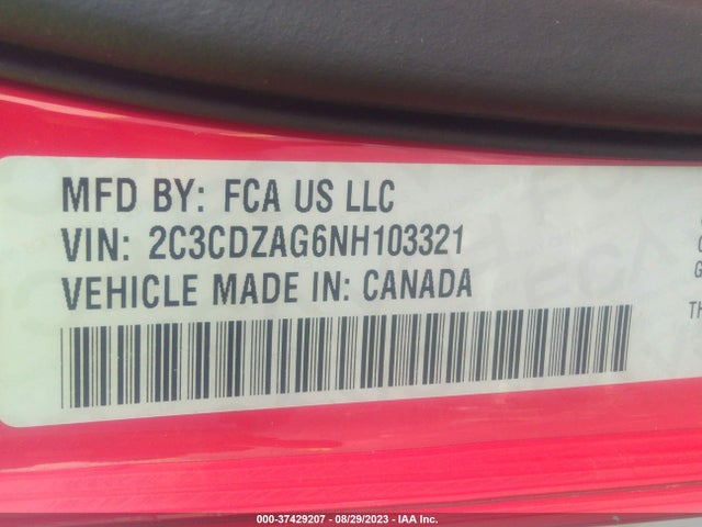 Dodge Challenger Sxt 2022 2C3CDZAG6NH103321 Image 9