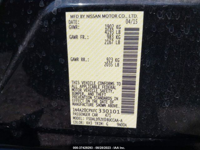 1N4AZ0CPXFC330101 Nissan LEAF SV