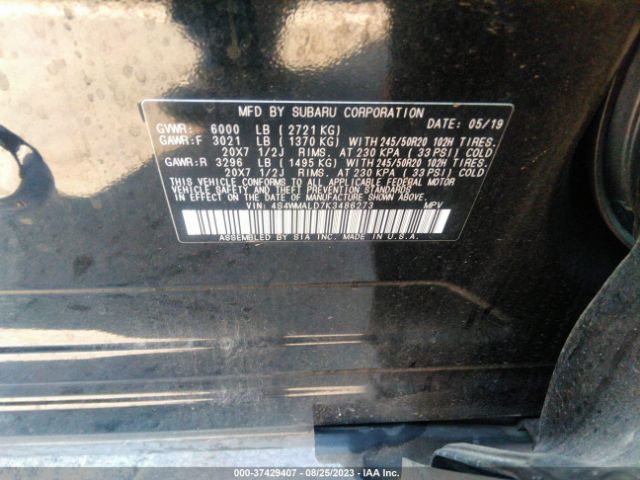 4S4WMALD7K3486273 Subaru Ascent Limited