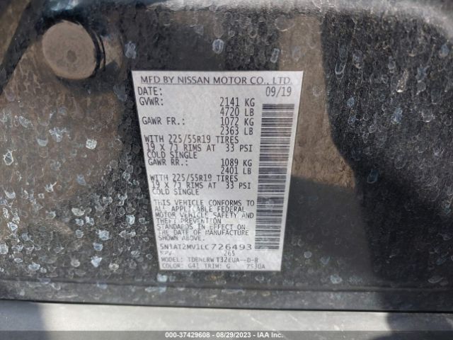 5N1AT2MV1LC726493 Nissan Rogue Sl