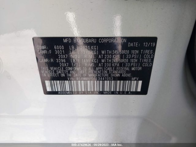 4S4WMAPD5L3441053 Subaru Ascent Limited