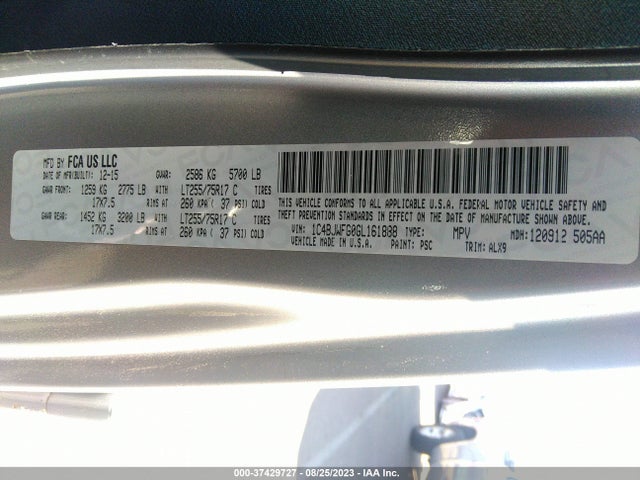 1C4BJWFG0GL161888 Jeep Wrangler Unlimited Rubicon