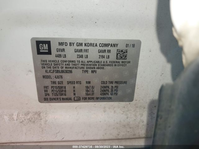KL4CJFSB9JB630286 Buick Encore Preferred Ii