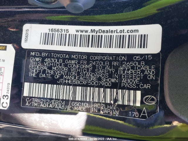 JTHHE5BCXF5007900 Lexus RC 350