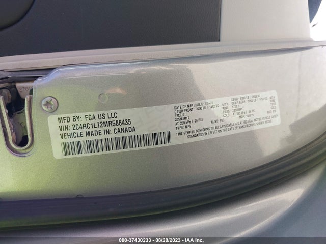 Chrysler Pacifica Hybrid Touring L 2021 2C4RC1L72MR586435 Image 9