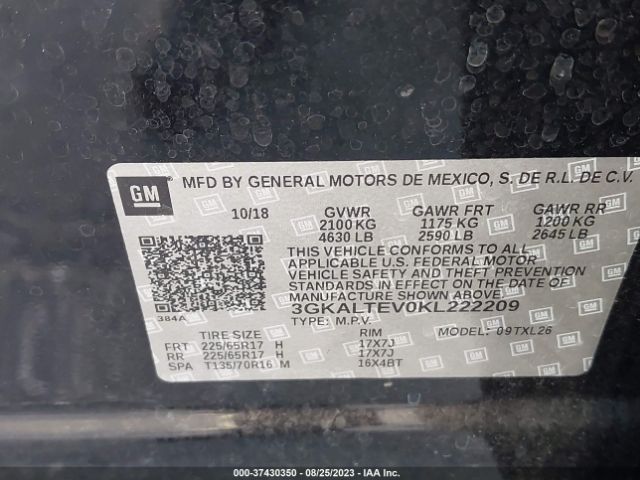 3GKALTEV0KL222209 GMC Terrain Sle