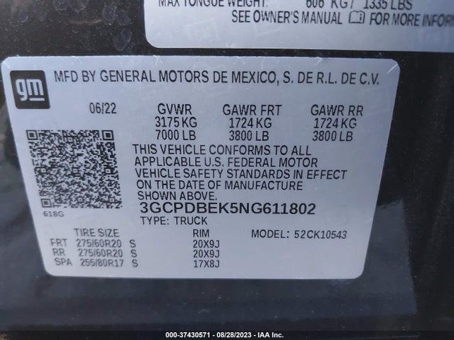 Chevrolet Silverado 1500 Custom 2022 3GCPDBEK5NG611802 Image 9