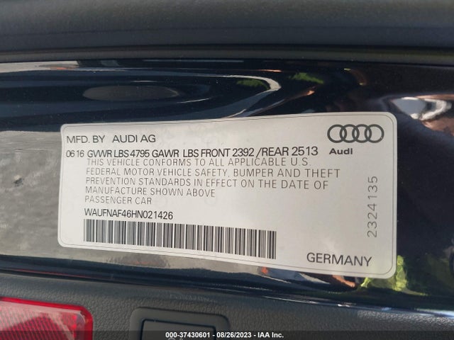 WAUFNAF46HN021426 Audi A4 Prestige