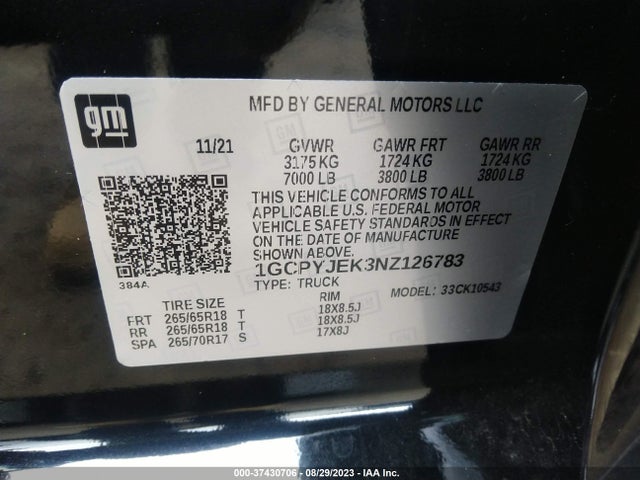 Chevrolet Silverado 1500 Ltd Lt 2022 1GCPYJEK3NZ126783 Image 9
