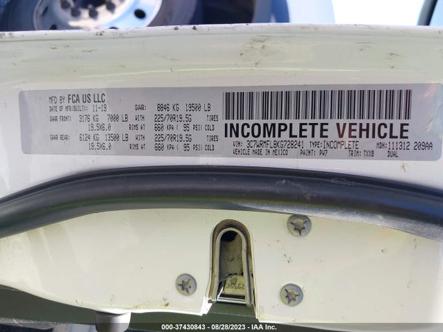 2019 Ram 5500, VIN: 3C7WRMFL8KG728241
