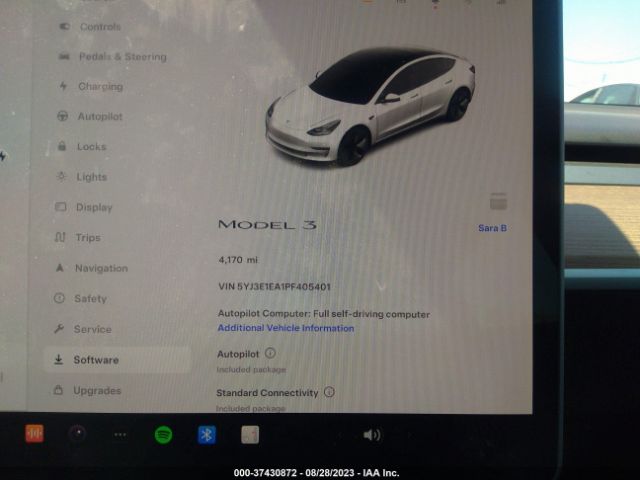 5YJ3E1EA1PF405401 Tesla MODEL 3