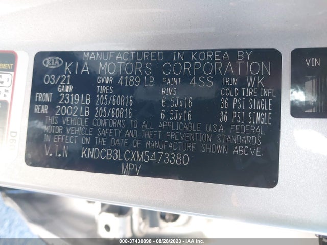 KIA Niro Lxs 2021 KNDCB3LCXM5473380 Image 9