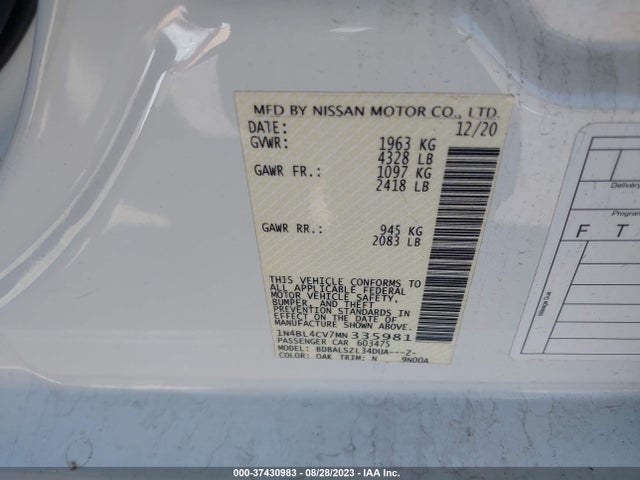 Nissan Altima 2.5 Sr 2021 1N4BL4CV7MN335981 Image 15