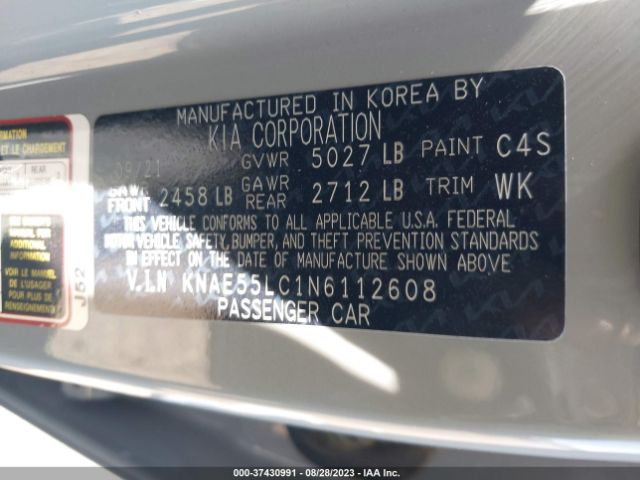 KNAE55LC1N6112608 KIA Stinger Gt2