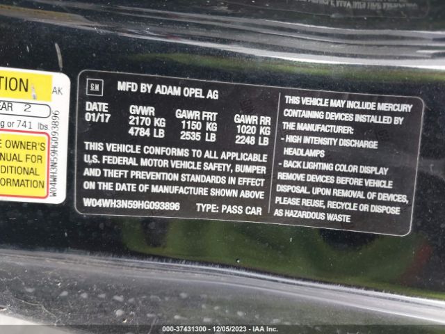W04WH3N59HG093896 Buick Cascada Premium