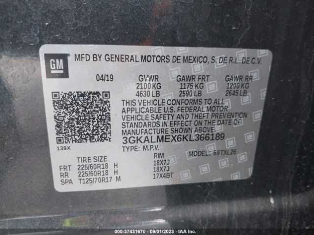 3GKALMEX6KL366189 GMC Terrain Sle