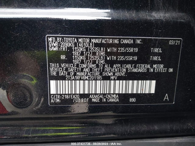 Toyota Rav4 Xle Premium 2021 2T3A1RFV6MC201185 Image 9
