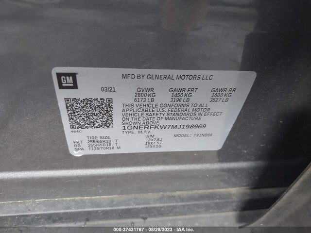 Chevrolet Traverse Ls 2021 1GNERFKW7MJ198969 Image 9