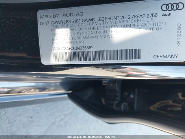 WAUG8AFC6JN036582 Audi A6 Premium Plus