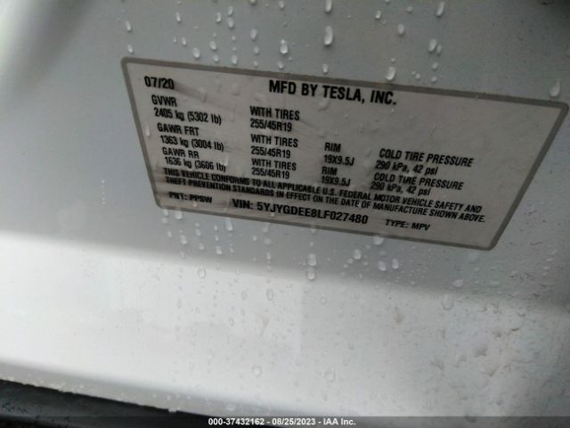 5YJYGDEE8LF027480 Tesla Model Y Long Range