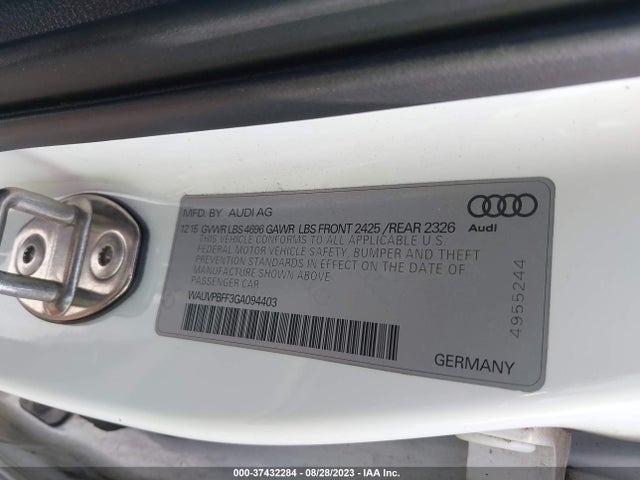 WAUVPBFF3GA094403 Audi A3 E-tron Premium