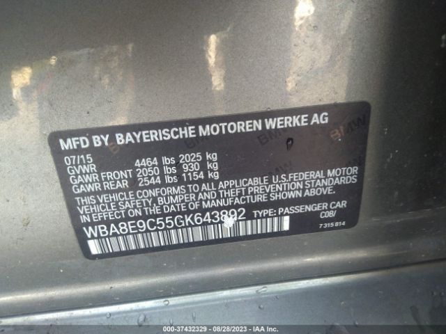 WBA8E9C55GK643892 BMW 3 Series 328i