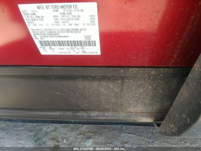 1FM5K7B87GGB83941 Ford Explorer Base