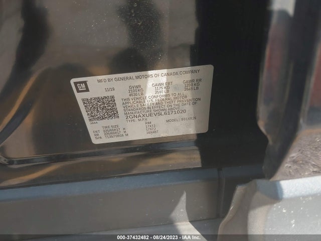 Chevrolet EQUINOX LT 2020 2GNAXUEV5L6171020 Image 9