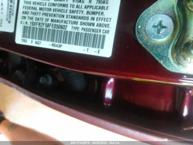 19XFB2F58FE050602 Honda Civic Sedan Lx