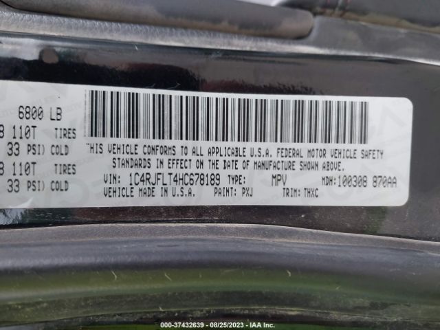 1C4RJFLT4HC678189 Jeep Grand Cherokee Trailhawk