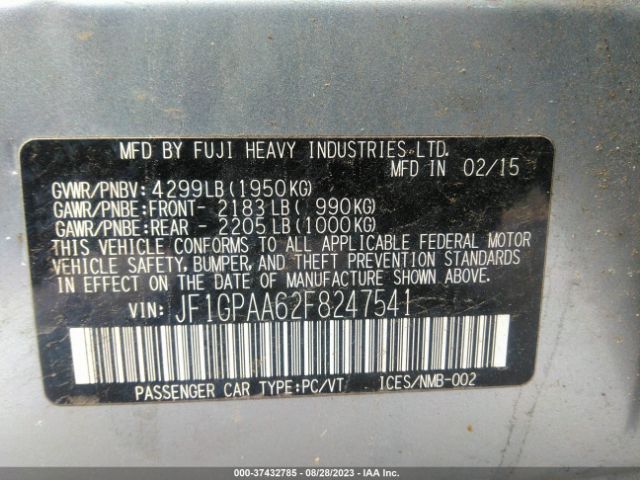 JF1GPAA62F8247541 Subaru Impreza Wagon 2.0i